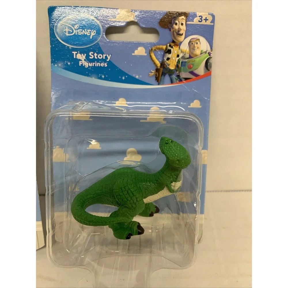 Lot Of 2 Disney Pixar Toy Story Mini Figurines Woody & Rex Pic, New!